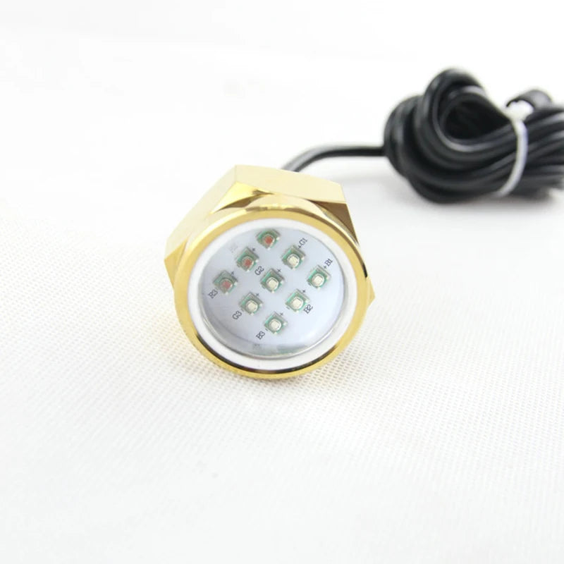 RGB Underwater Drain Plug LED Boat Light – Easy-Install Waterproof Marine Light with Remote for Boats & Yachts