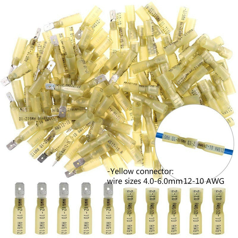 Heat Shrink Wire Connector Kit – Waterproof Marine Butt & Spade Crimp Terminal Assortment