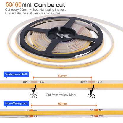 COB LED Strip Light – Waterproof Marine-Grade Flexible LED Tape for Boats, Under-Deck & Accent Lighting