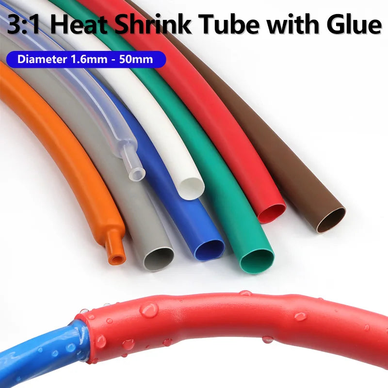 Adhesive-Lined Heat Shrink Tubing – Dual Wall Marine Wire Wrap with Glue for Waterproof Connections