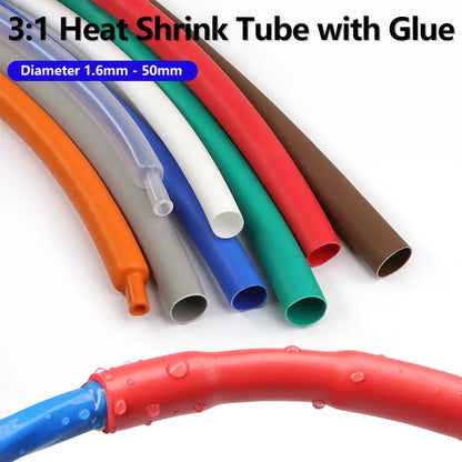 Adhesive-Lined Heat Shrink Tubing – Dual Wall Marine Wire Wrap with Glue for Waterproof Connections