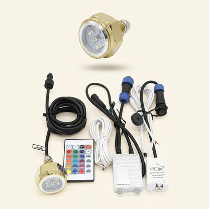 RGB Underwater Drain Plug LED Boat Light – Easy-Install Waterproof Marine Light with Remote for Boats & Yachts